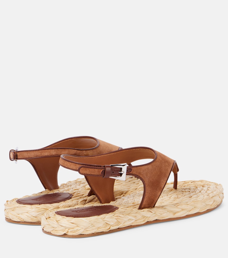 Paris Texas Amalfi suede thong sandals - Brown Flat Sandals