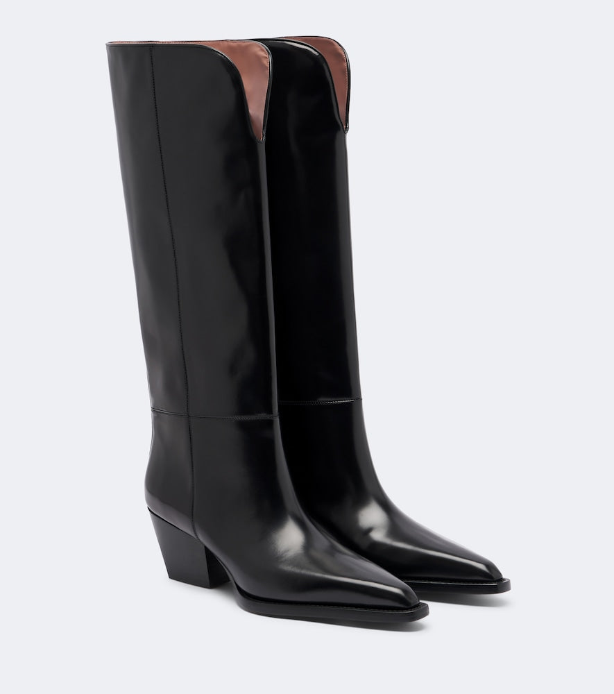 Paris Texas Jane leather knee-high boots in Black - Knee-high Boots