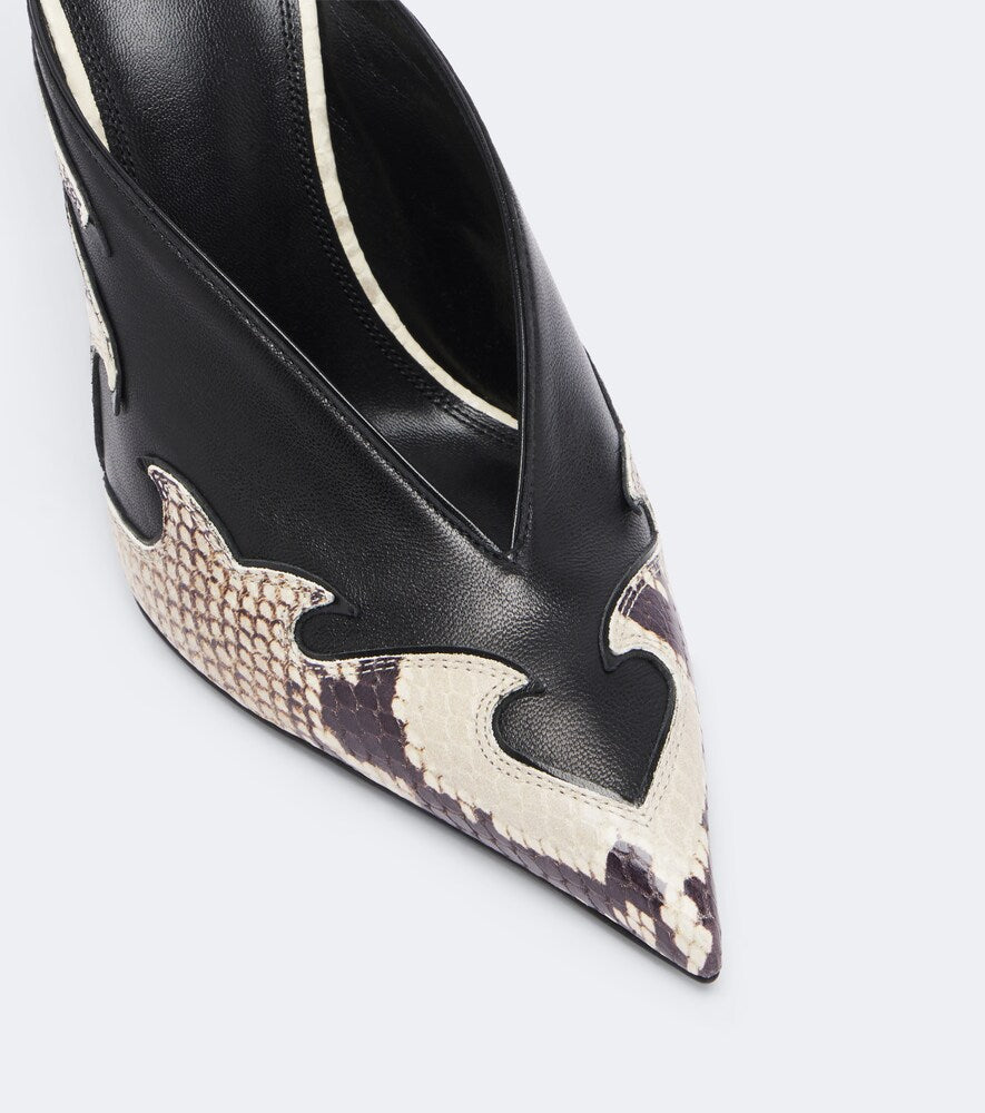 Black Paris Texas Lidia Queen of Hearts leather mules - High-Heel Pumps