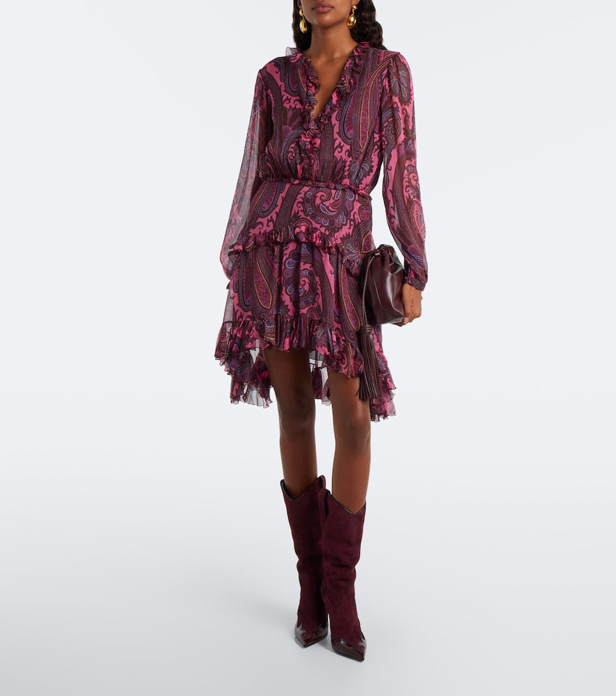 Paris Texas Lidia Queen of Hearts suede mid-calf boots (Burgundy) - Knee-high Boots