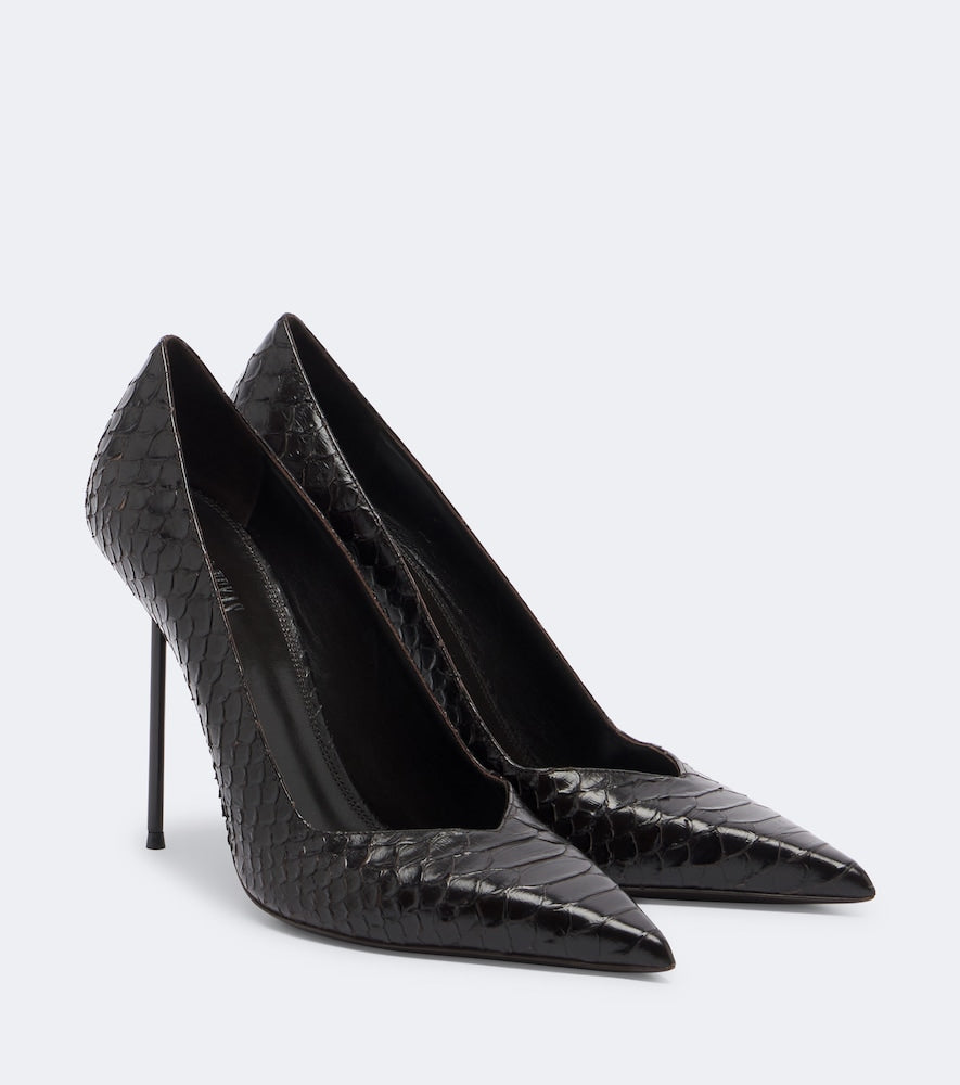 Paris Texas Lidia croc-effect leather pumps (Brown) - High-Heel Pumps