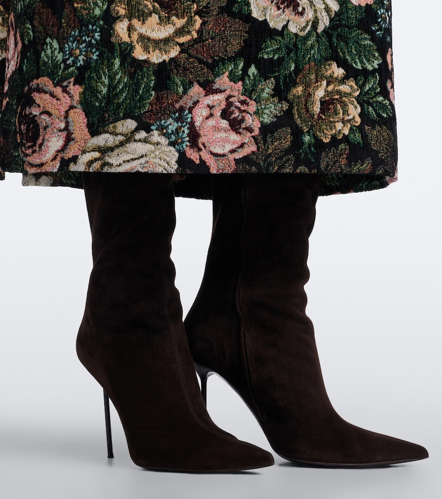 Brown Paris Texas Lidia embellished suede knee-high boots - Knee-high Boots