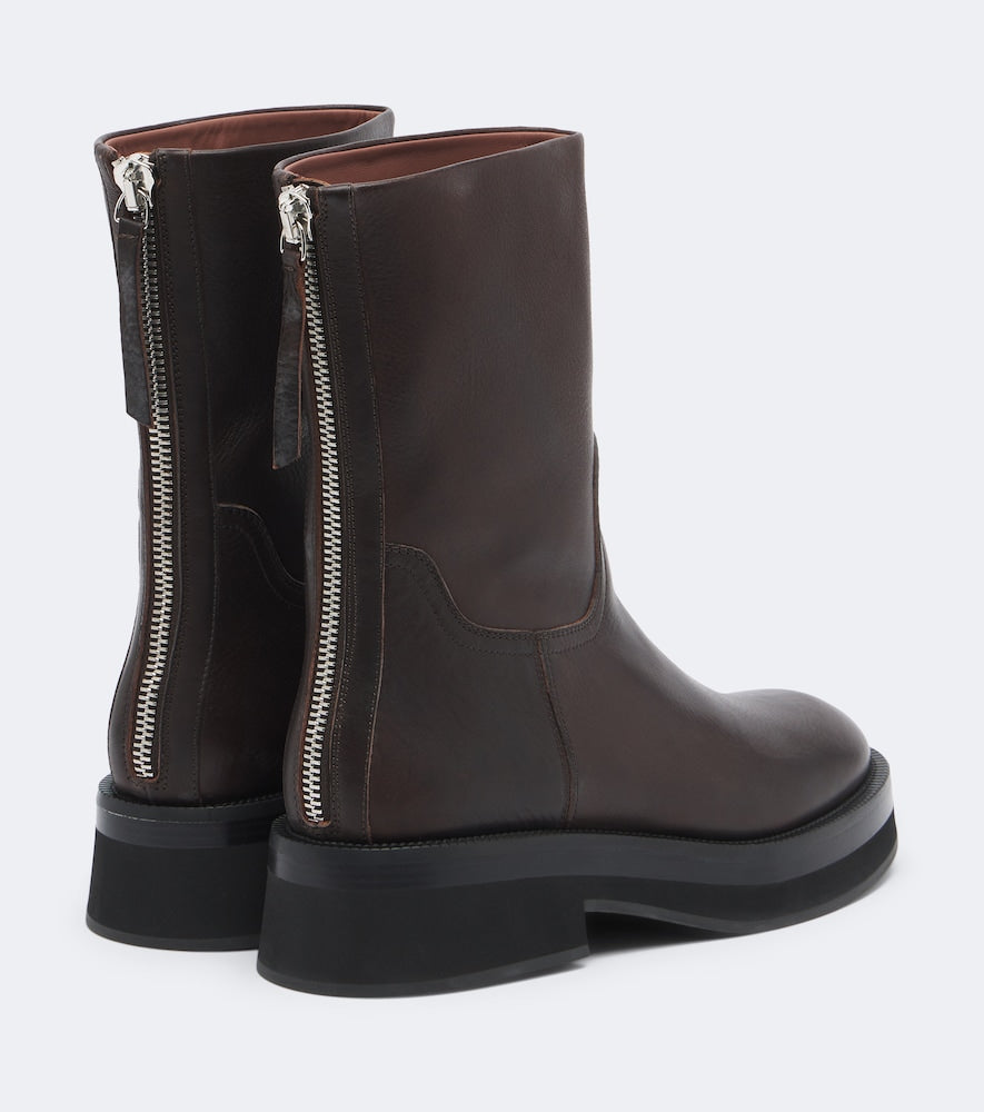 Paris Texas Napa leather ankle boots - Brown Flat Boots