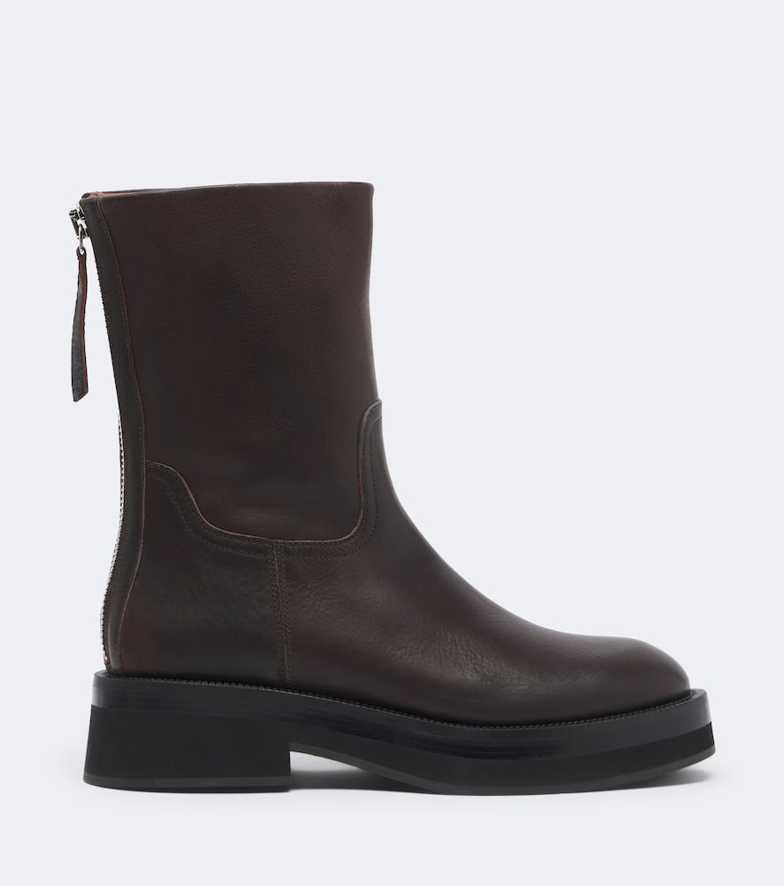 Paris Texas Napa leather ankle boots - Brown Flat Boots
