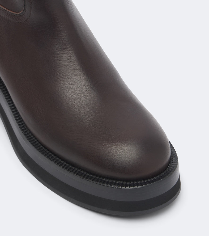 Paris Texas Napa leather ankle boots - Brown Flat Boots