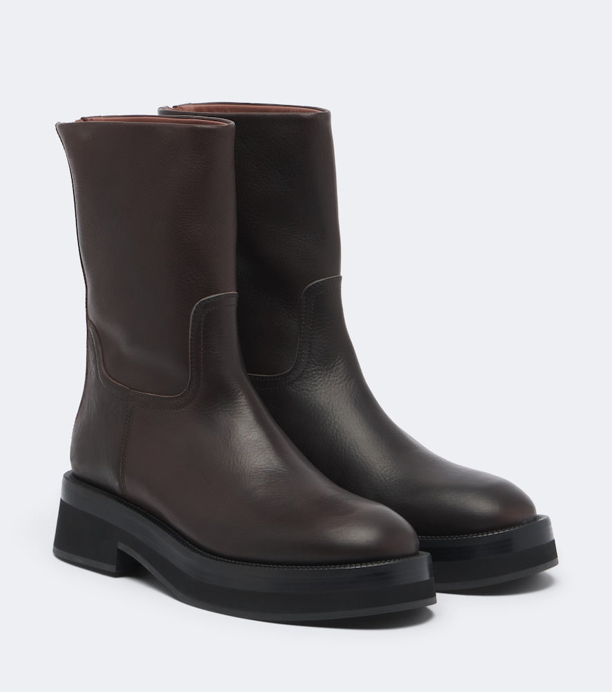 Paris Texas Napa leather ankle boots - Brown Flat Boots