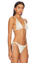 PatBO Crochet Triangle Bikini Top in Ivory