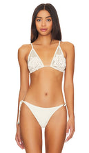 PatBO Crochet Triangle Bikini Top in Ivory