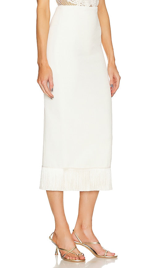 PatBO Midi Skirt in Ivory
