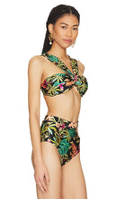PatBO Tropicalia Off the Shoulder Bikini Top in Black