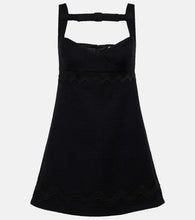 Patou Bow-detail cotton-blend tweed minidress