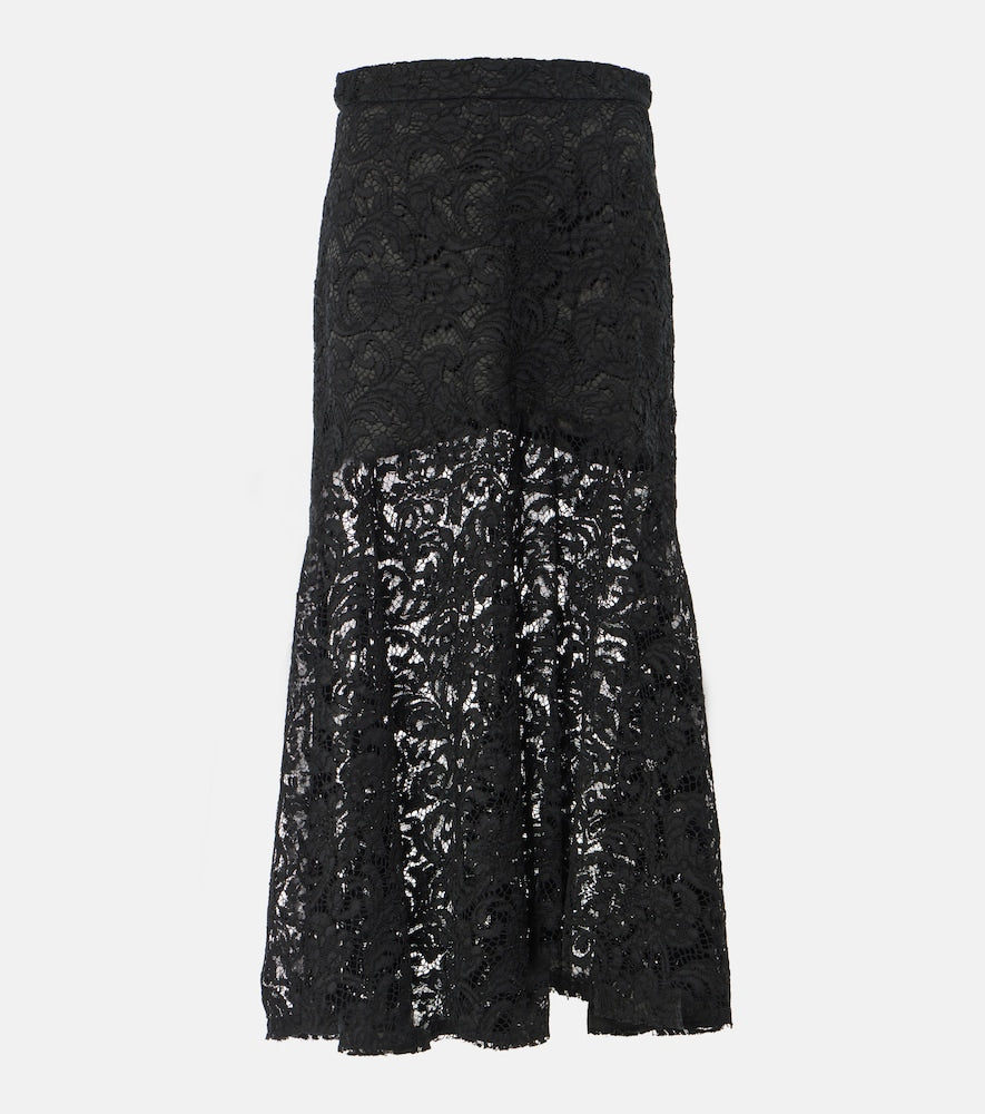 Patou Cotton-blend lace maxi skirt - Patou 棉混纺蕾丝长裙