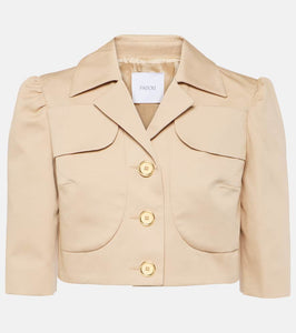 Patou Cropped cotton gabardine jacket