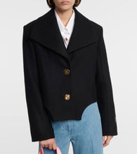 Patou Cropped wool-blend jacket