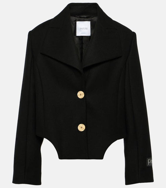 Patou Cropped wool-blend jacket