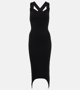 Patou Curve wool-blend midi dress