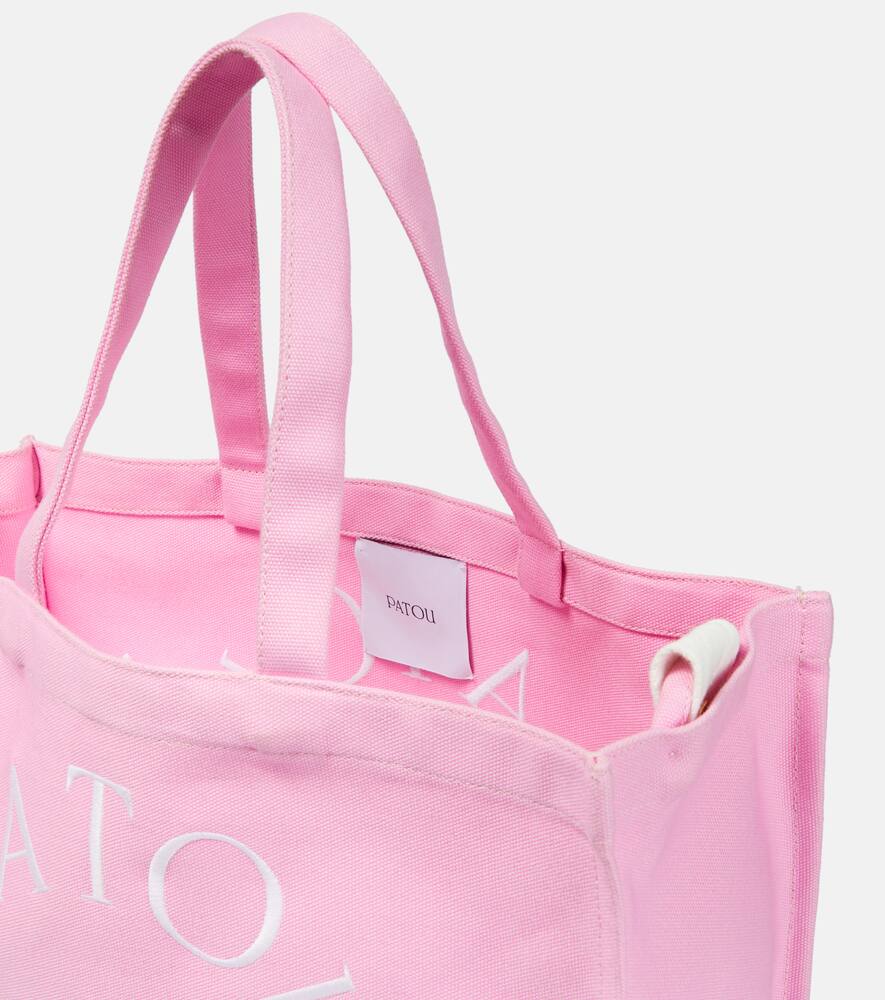 Patou Large logo canvas tote bag
