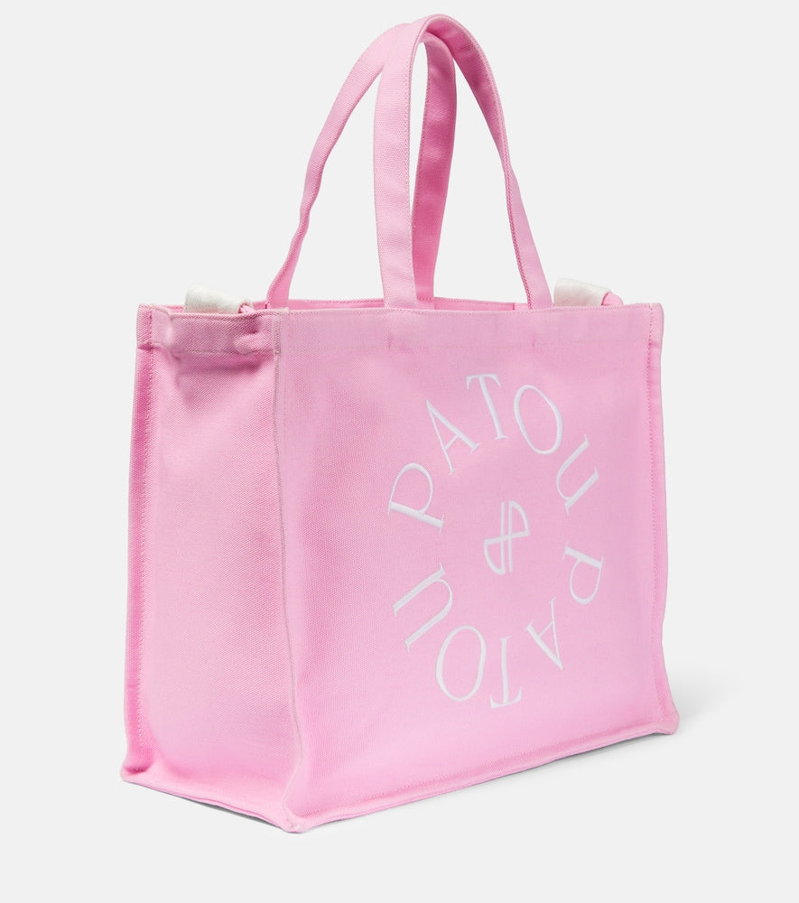 Patou Large logo canvas tote bag