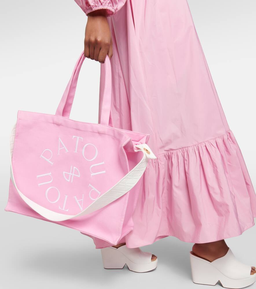 Patou Large logo canvas tote bag