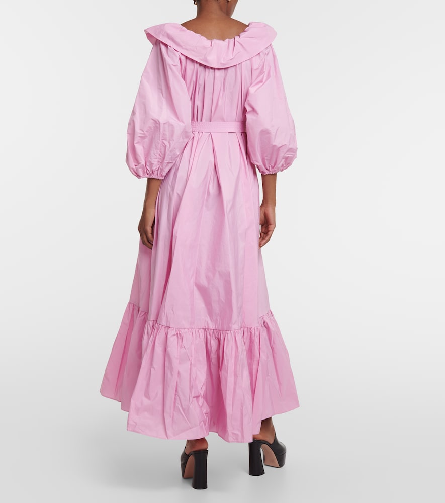 Patou Off-shoulder faille maxi dress