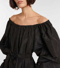 Patou Off-shoulder faille maxi dress
