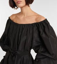 Patou Off-shoulder faille maxi dress