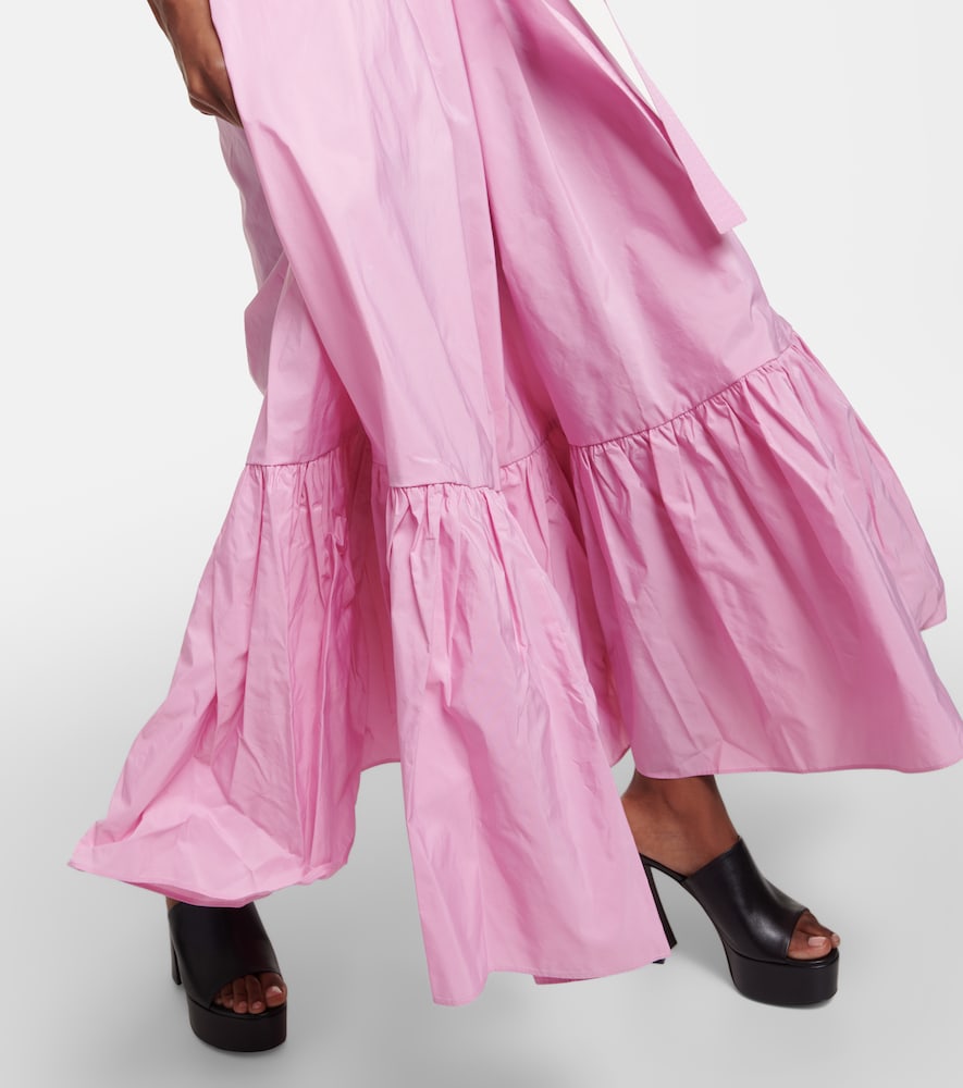 Patou Off-shoulder faille maxi dress