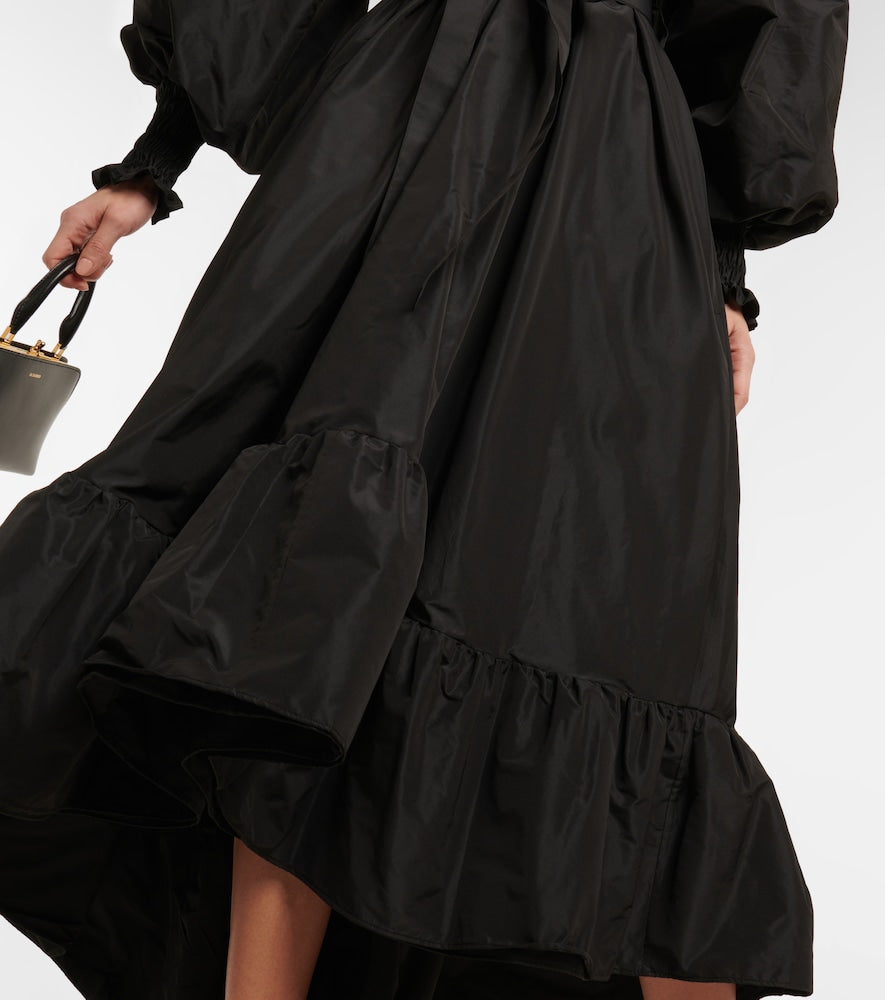 Patou Off-shoulder faille maxi dress