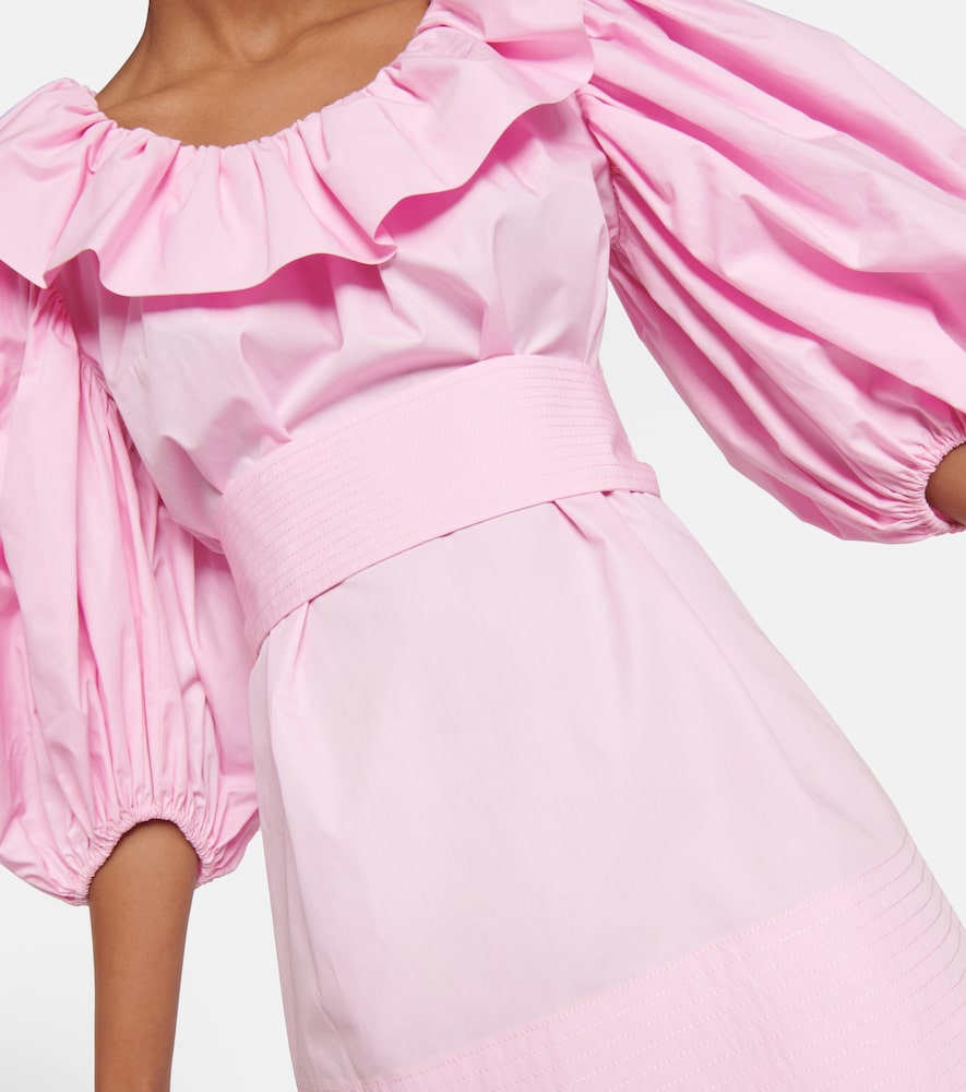 Patou Puff-sleeve cotton minidress