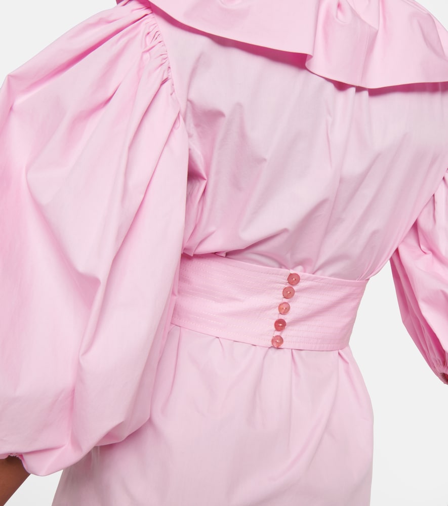 Patou Puff-sleeve cotton minidress
