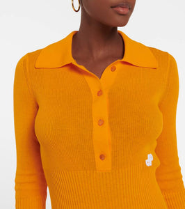 Patou Ribbed-knit midi dress