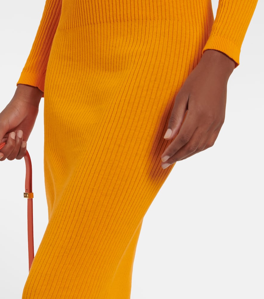 Patou Ribbed-knit midi dress