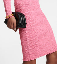 Patou Smocked cotton-jersey mini dress