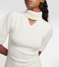 Patou Turtleneck alpaca-blend minidress