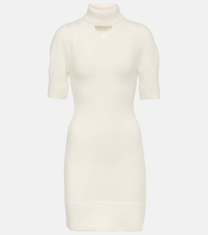 Patou Turtleneck alpaca-blend minidress