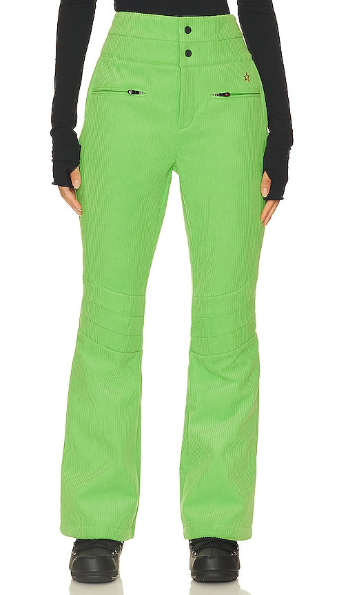 Perfect Moment Aurora Flare Pant in Green - Perfect Moment - Aurora - Pantalon évasé vert - Perfect Moment Aurora 绿色喇叭裤 - Perfect Moment Aurora Flare Hose in Grün - Perfect Moment 오로라 플레어 팬츠 - Pantaloni svasati Aurora Perfect Moment in verde