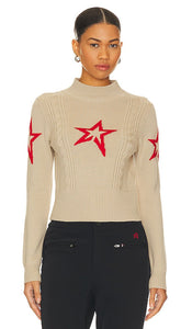 Perfect Moment Cable Underwear Sweater in Beige