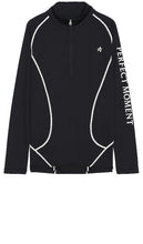 Perfect Moment Thermal Half Zip in Black - Perfect Moment - Demi-fermeture éclair thermique - Noir - Perfect Moment 黑色保暖半拉链 - Perfect Moment Thermal Half Zip in Schwarz - Perfect Moment 써멀 하프 지퍼 블랙 색상 - Mezza zip termica Perfect Moment in nero