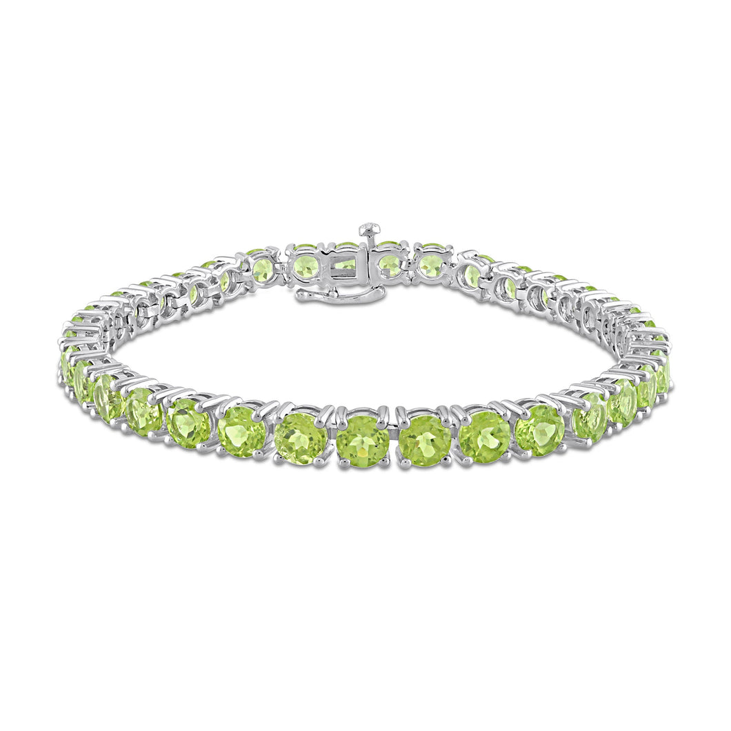Peridot Sterling Silver Tennis Bracelet
