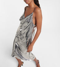Petar Petrov Alena metallic velvet slip dress