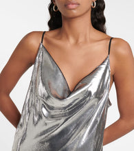 Petar Petrov Alena metallic velvet slip dress
