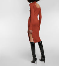 Petar Petrov Fineas cutout ribbed-knit silk midi dress
