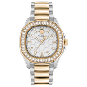 Philipp Plein Spectre Lady Crystal Bezel and Two-Tone Bracelet Watch | 38mmx45mm | PWTAA0523