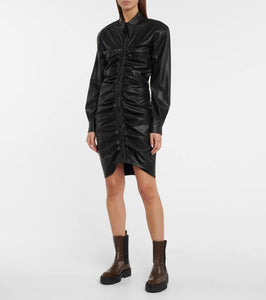 Philosophy di Lorenzo Serafini Ruched faux leather minidress