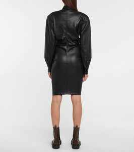 Philosophy di Lorenzo Serafini Ruched faux leather minidress