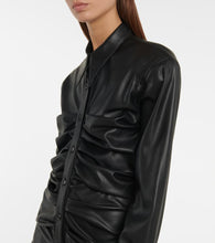 Philosophy di Lorenzo Serafini Ruched faux leather minidress