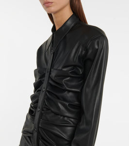 Philosophy di Lorenzo Serafini Ruched faux leather minidress