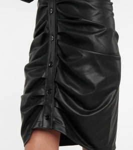 Philosophy di Lorenzo Serafini Ruched faux leather minidress