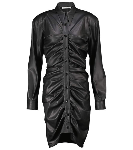 Philosophy di Lorenzo Serafini Ruched faux leather minidress