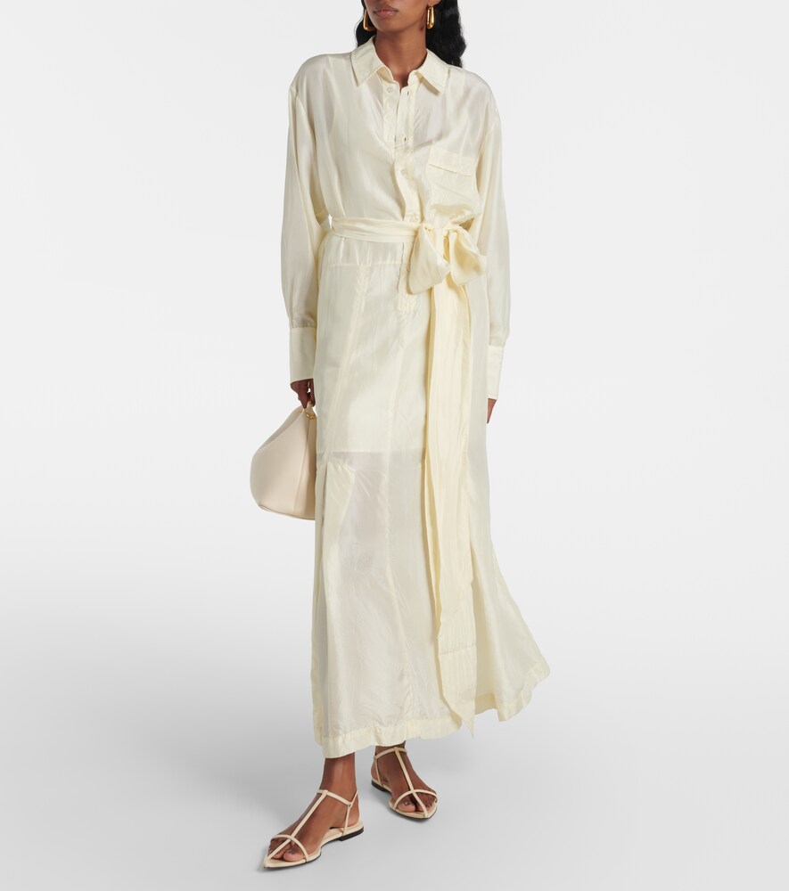 Plan C Belted silk shirtdress